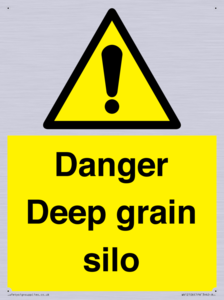 Danger Deep grain silo